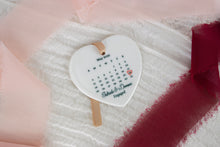 Load image into Gallery viewer, Personalized Engagement Calendar Ornament, Gift for Newly Engaged Couples
