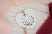 Load image into Gallery viewer, Personalized Engagement Calendar Ornament, Gift for Newly Engaged Couples
