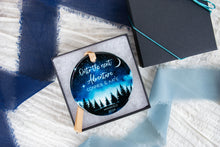 Load image into Gallery viewer, Night Sky Onto the Next Adventure Married Ornament, Outdoorsy Couple Wedding Gift
