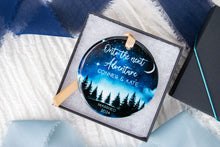 Load image into Gallery viewer, Night Sky Onto the Next Adventure Married Ornament, Outdoorsy Couple Wedding Gift
