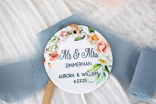 Load image into Gallery viewer, Personalized Floral Mr and Mrs Ornament Wedding Date Ornament,  Newlywed Gift
