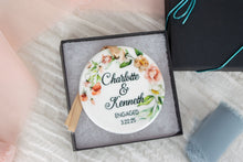 Load image into Gallery viewer, Personalized Floral Engaged Ornament, Engagement Ornament, Custom Engagement Gifts
