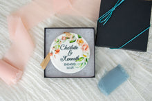 Load image into Gallery viewer, Personalized Floral Engaged Ornament, Engagement Ornament, Custom Engagement Gifts
