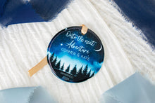 Load image into Gallery viewer, Night Sky Onto the Next Adventure Married Ornament, Outdoorsy Couple Wedding Gift
