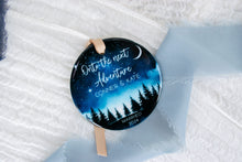 Load image into Gallery viewer, Night Sky Onto the Next Adventure Married Ornament, Outdoorsy Couple Wedding Gift
