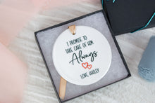 Load image into Gallery viewer, I Promise to Take Care of Him Always Ornament, Personalized Mother of the Groom Gift from Bride
