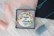 Load image into Gallery viewer, Personalized Floral Engaged Ornament, Engagement Ornament, Custom Engagement Gifts
