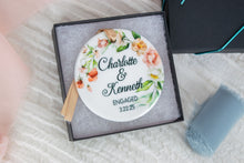 Load image into Gallery viewer, Personalized Floral Engaged Ornament, Engagement Ornament, Custom Engagement Gifts
