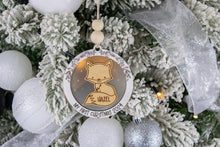 Load image into Gallery viewer, Personalized Fox Baby&#39;s First Christmas Ornament, Custom Name Ornament for Kids, Options for Kids and Babies
