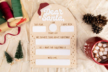 Load image into Gallery viewer, Dear Santa Dry Erase Board, Letter to Santa Sign, Kids Christmas Sign, Christmas Photo Prop for Kids
