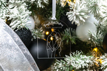 Load image into Gallery viewer, Clear Bumps First Christmas Pregnancy Announcement, Gift for Expecting Parents,  Baby Announcement Ornament
