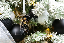 Load image into Gallery viewer, Clear Acrylic Pregnancy Announcement Ornament, Couple Baby Announcement Ornament, Christmas Baby Announcement
