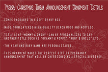 Load image into Gallery viewer, 3D Merry Christmas Mommy and Daddy Ornament, Gift for Expecting Parents
