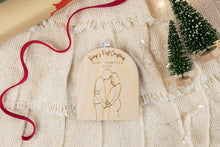 Load image into Gallery viewer, Wood Bumps First Christmas Baby Announcement Ornament, Christmas Pregnancy Announcement
