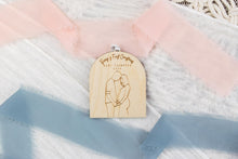 Load image into Gallery viewer, Wood Bumps First Christmas Baby Announcement Ornament, Christmas Pregnancy Announcement
