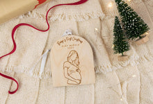 Load image into Gallery viewer, Personalized Wood Bumps First Christmas Ornament, Expecting Mom Gift
