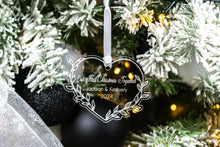 Load image into Gallery viewer, Acrylic Leafy Heart First Christmas Together Ornament, Gift for Girlfriend
