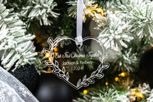 Load image into Gallery viewer, Acrylic Leafy Heart First Christmas Together Ornament, Gift for Girlfriend
