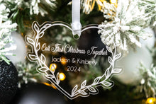 Load image into Gallery viewer, Acrylic Leafy Heart First Christmas Together Ornament, Gift for Girlfriend
