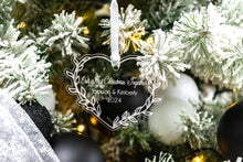 Load image into Gallery viewer, Acrylic Leafy Heart First Christmas Together Ornament, Gift for Girlfriend
