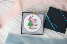 Load image into Gallery viewer, Personalized Name Axolotl Ornament, Axolotl Lover Gift
