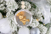 Load image into Gallery viewer, Bunny Baby&#39;s First Christmas Ornament, Personalized Name Ornament for Kids, Options for Babies and Children
