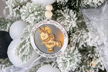 Load image into Gallery viewer, Bunny Baby&#39;s First Christmas Ornament, Personalized Name Ornament for Kids, Options for Babies and Children
