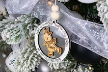 Load image into Gallery viewer, Bunny Baby&#39;s First Christmas Ornament, Personalized Name Ornament for Kids, Options for Babies and Children
