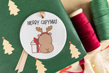 Load image into Gallery viewer, Merry Capymas Capybara Christmas Ornament, Capybara Lover Gift
