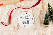 Load image into Gallery viewer, Personalized Last Christmas as Two Ornament, Gift for Expecting Parents
