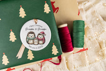 Load image into Gallery viewer, Hedgehog Christmas Baby Announcement, Pregnancy Announcement Ornament for Family, Customizable to Any Family Member
