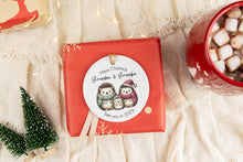 Load image into Gallery viewer, Hedgehog Christmas Baby Announcement, Pregnancy Announcement Ornament for Family, Customizable to Any Family Member
