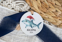 Load image into Gallery viewer, Personalized Shark Name Ornament, Custom Shark Gift, Ocean Ornament, Personalized Ornament for Kid
