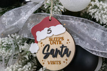 Load image into Gallery viewer, Santa Hat Christmas Countdown Dry Erase Ornament or Christmas Fridge Magnet, Holiday Countdown
