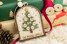 Load image into Gallery viewer, Personalized Family Christmas Tree Ornament, Custom Gift for Family or Grandparents
