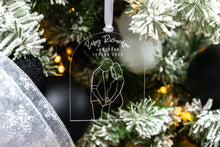 Load image into Gallery viewer, Clear Acrylic Pregnancy Announcement Ornament, Couple Baby Announcement Ornament, Christmas Baby Announcement
