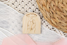 Load image into Gallery viewer, Wood Bumps First Christmas Baby Announcement Ornament, Christmas Pregnancy Announcement
