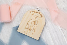 Load image into Gallery viewer, Wood Bumps First Christmas Baby Announcement Ornament, Christmas Pregnancy Announcement
