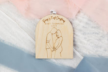Load image into Gallery viewer, Wood Bumps First Christmas Baby Announcement Ornament, Christmas Pregnancy Announcement
