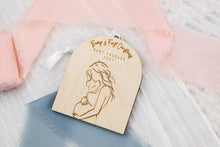 Load image into Gallery viewer, Personalized Wooden Baby Bumps First Christmas Ornament, Personalized Gift for Expecting Parents
