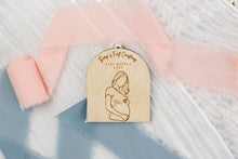 Load image into Gallery viewer, Personalized Wood Bumps First Christmas Ornament, Expecting Mom Gift
