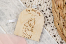 Load image into Gallery viewer, Personalized Wood Bumps First Christmas Ornament, Expecting Mom Gift

