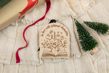 Load image into Gallery viewer, Wood In Love with Fictional Characters Bookish Christmas Ornament, Gift for Book Lover
