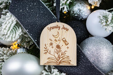 Load image into Gallery viewer, Wood Name Bookish Ornament, Personalized Gift for Book Lover
