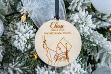 Load image into Gallery viewer, Wood Personalized Graduation Ornament, High School or College Graduation Gifts for Him
