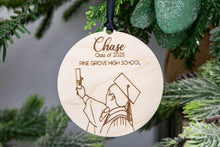 Load image into Gallery viewer, Wood Personalized Graduation Ornament, High School or College Graduation Gifts for Him
