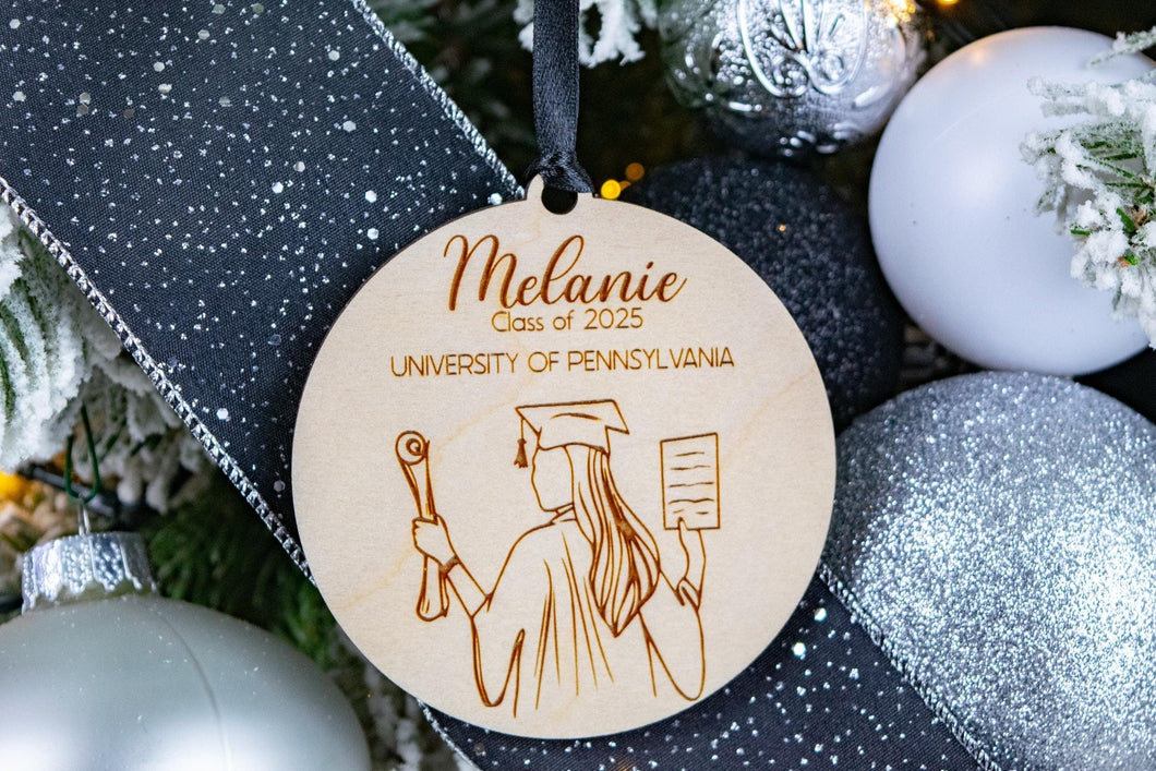 Personalized Graduation Ornament, College or High School Graduation Gifts for Her