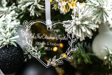 Load image into Gallery viewer, Acrylic Leafy Heart First Christmas Together Ornament, Gift for Girlfriend
