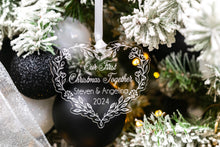 Load image into Gallery viewer, Acrylic Floral Wreath Our First Christmas Together Ornament, Christmas Gift for New Couple
