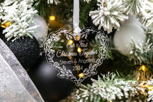 Load image into Gallery viewer, Acrylic Floral Wreath Our First Christmas Together Ornament, Christmas Gift for New Couple
